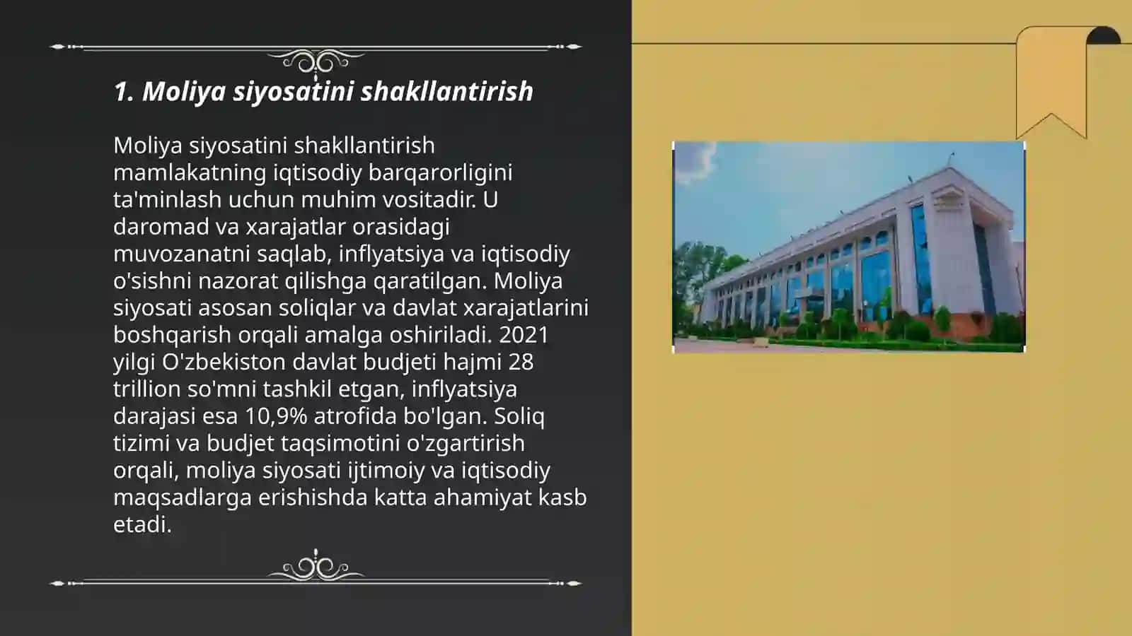 Moliya siyosatini shakllantirish 3