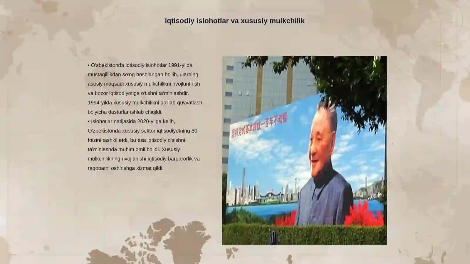 Iqtisodiy islohotlar xususiy mulkchilikning shakilanishi 3