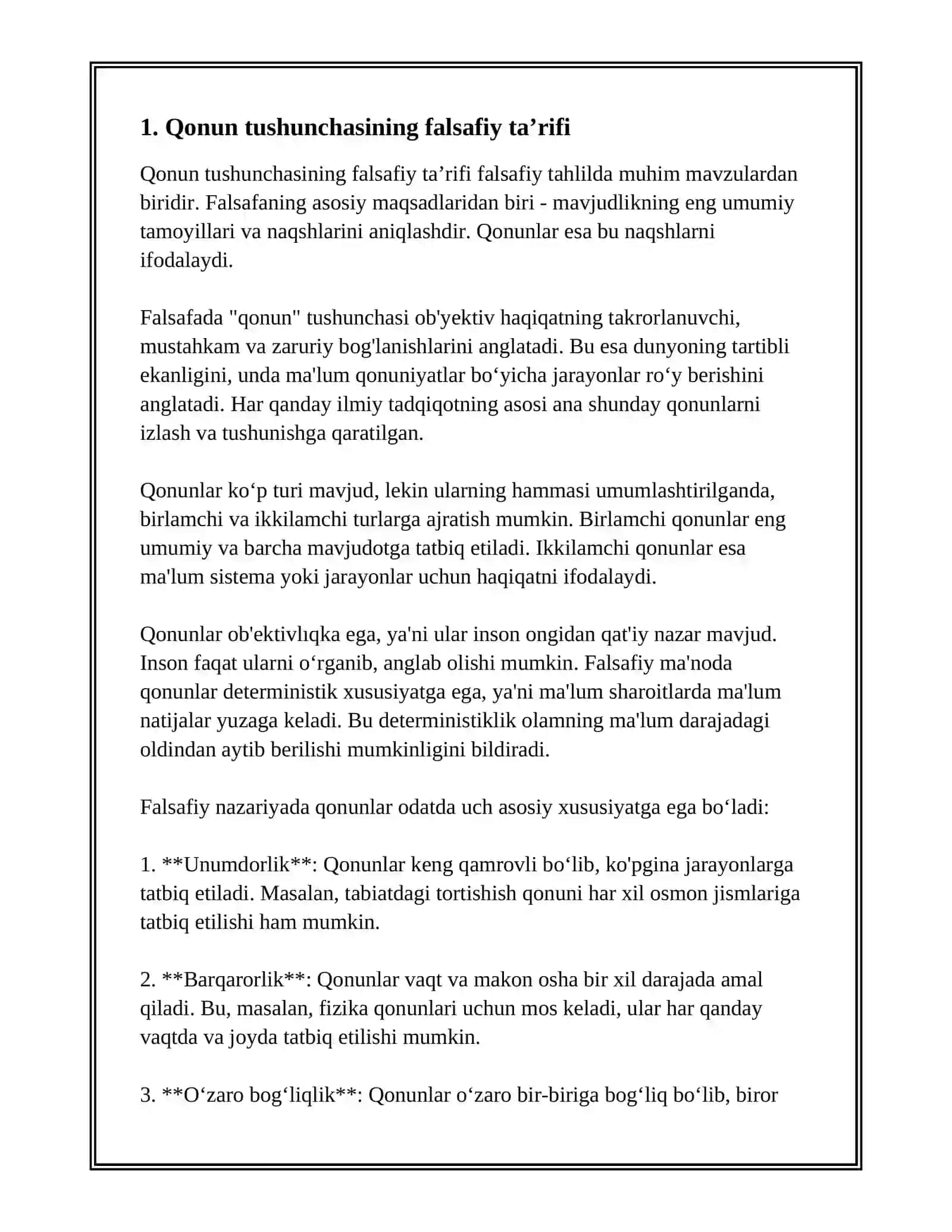 FALSAFADA QONUN TUSHUNCHASI VA UNING TURLARI 3