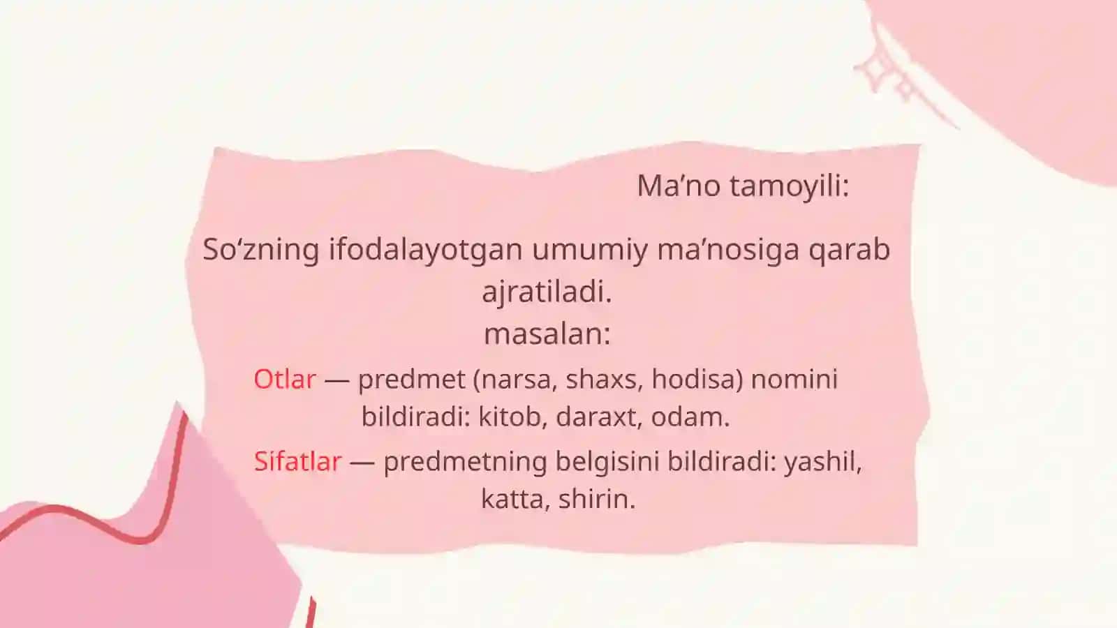 So’z turkumlariga ajratish tamoyillari 3