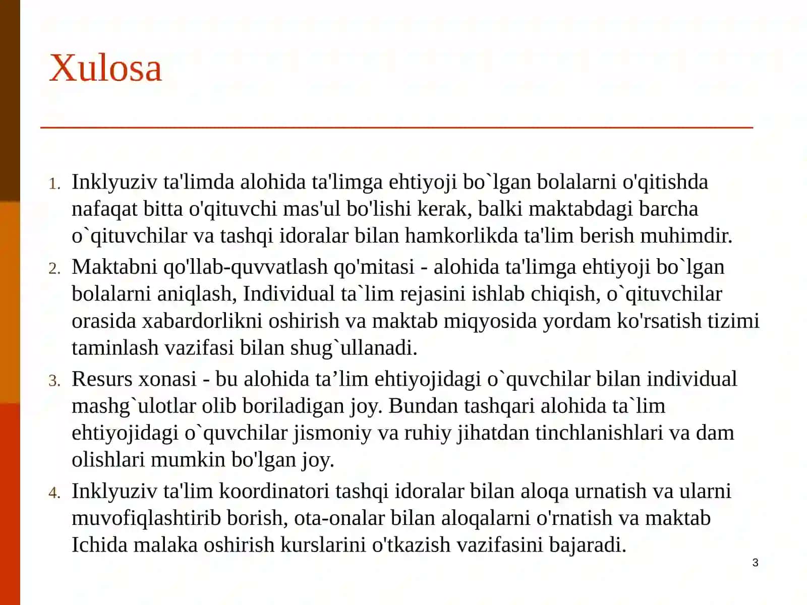 Maktabda qo'llab-quvvatlash tizimi 3