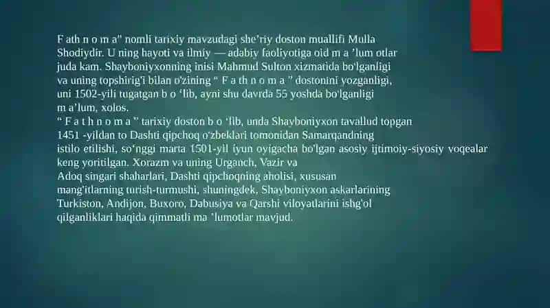 Shayboniylar davri manbashunosligi 3