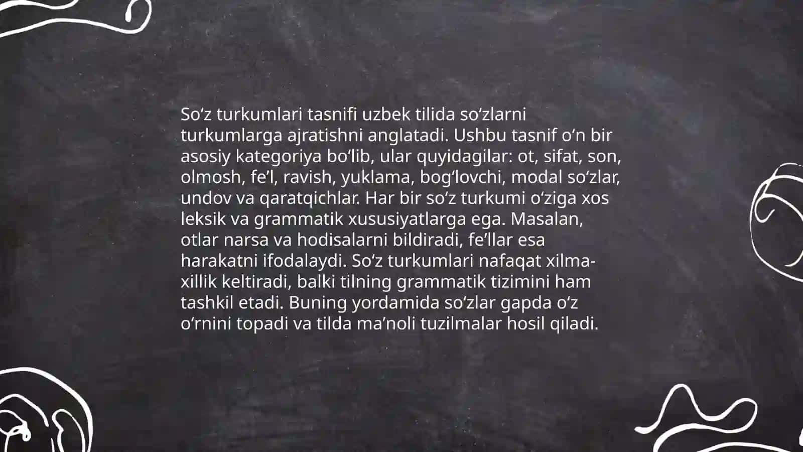 Soʻz turkumlarini oʻrganishga oid adabiyotlar roʻyhatini tuzish 3