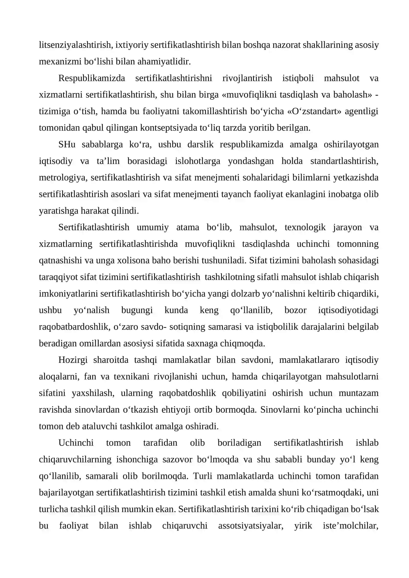 PLASTMASSA MAHSULOTLARINI SERTIFIKATLASHTIRISH TARTIBINI ISHLAB CHIQISH 3
