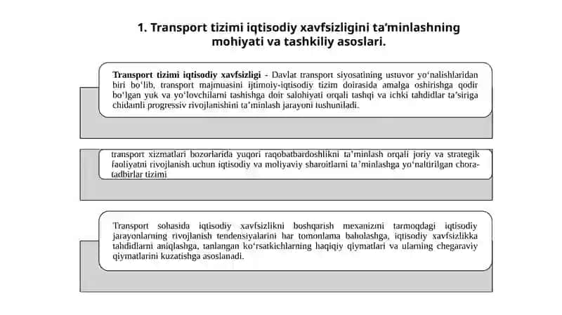 TRANSPORT TIZIMI XAVFSIZLIGI VA UNI TA’MINLASH 3