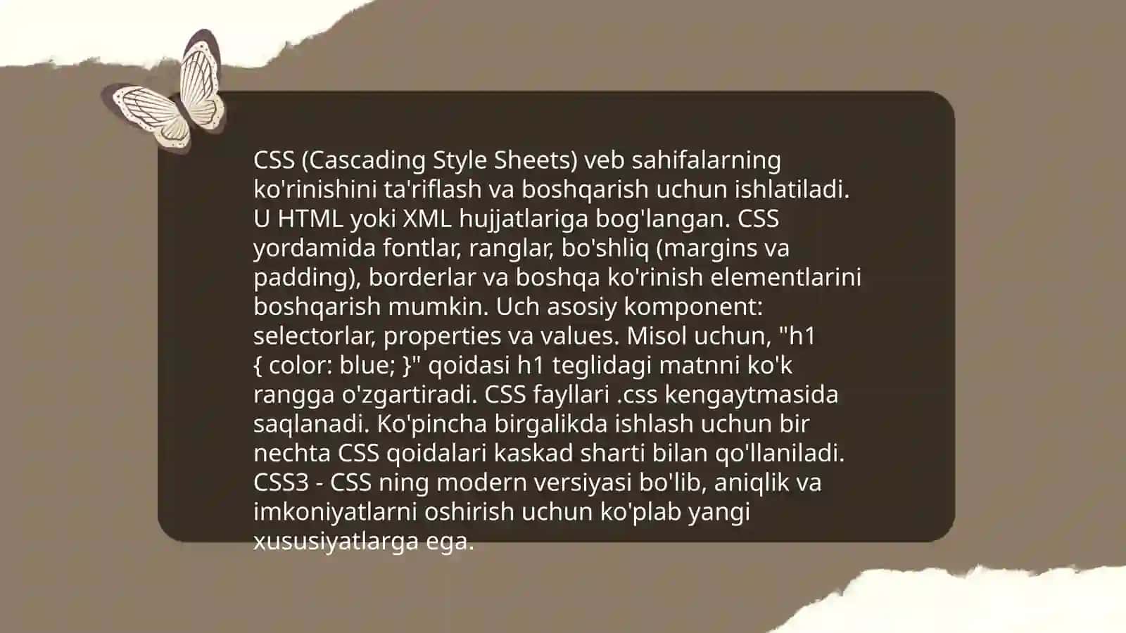 CSS da matnga stil berish 3