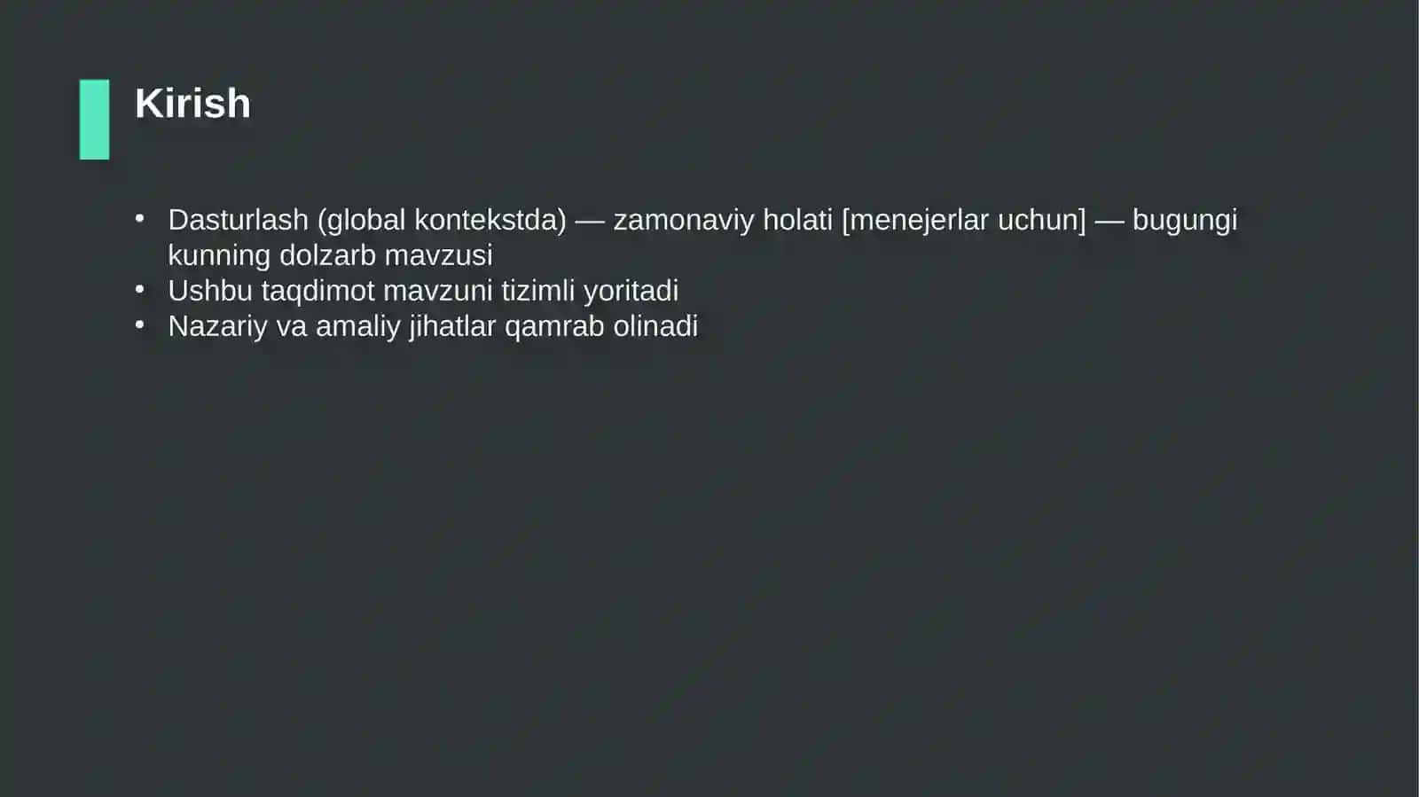 Dasturlash (global kontekstda) — zamonaviy holati [menejerlar uchun] 3