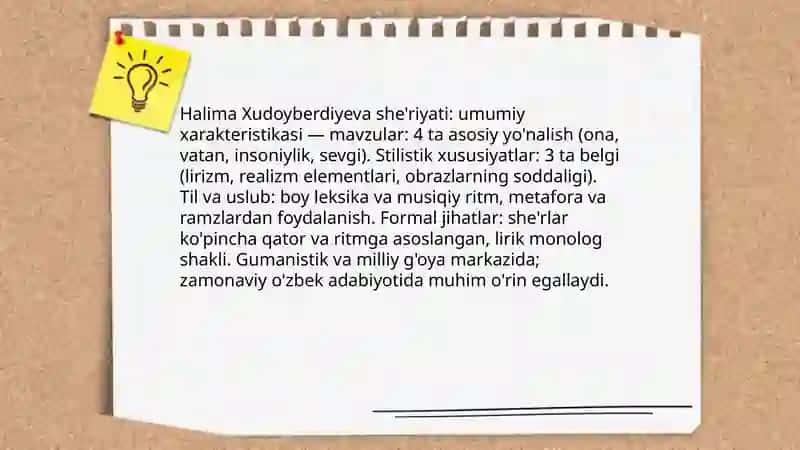 Halima Xudoyberdiyeva she'riyati 3
