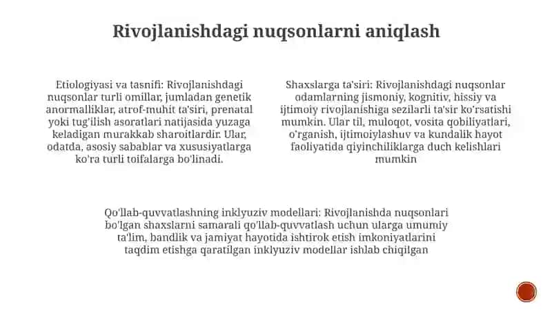 Rivojlanishdagi Nuqsonining Chuqurligi Va Tuzilishiga Qarab Inklyuziv Modellarini Tanlash 3