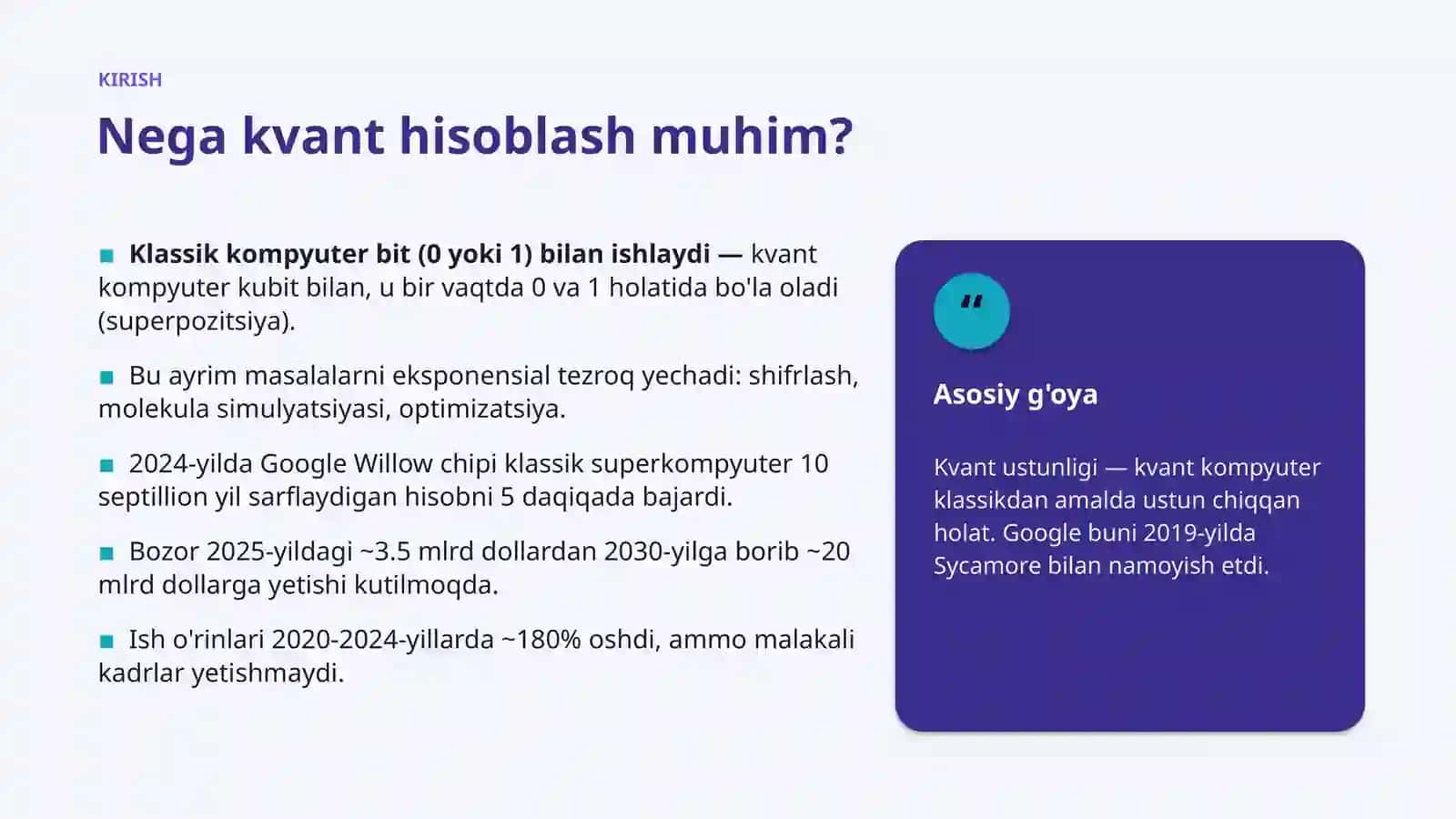 Kvant kompyuterlari: global tendensiyalar 3