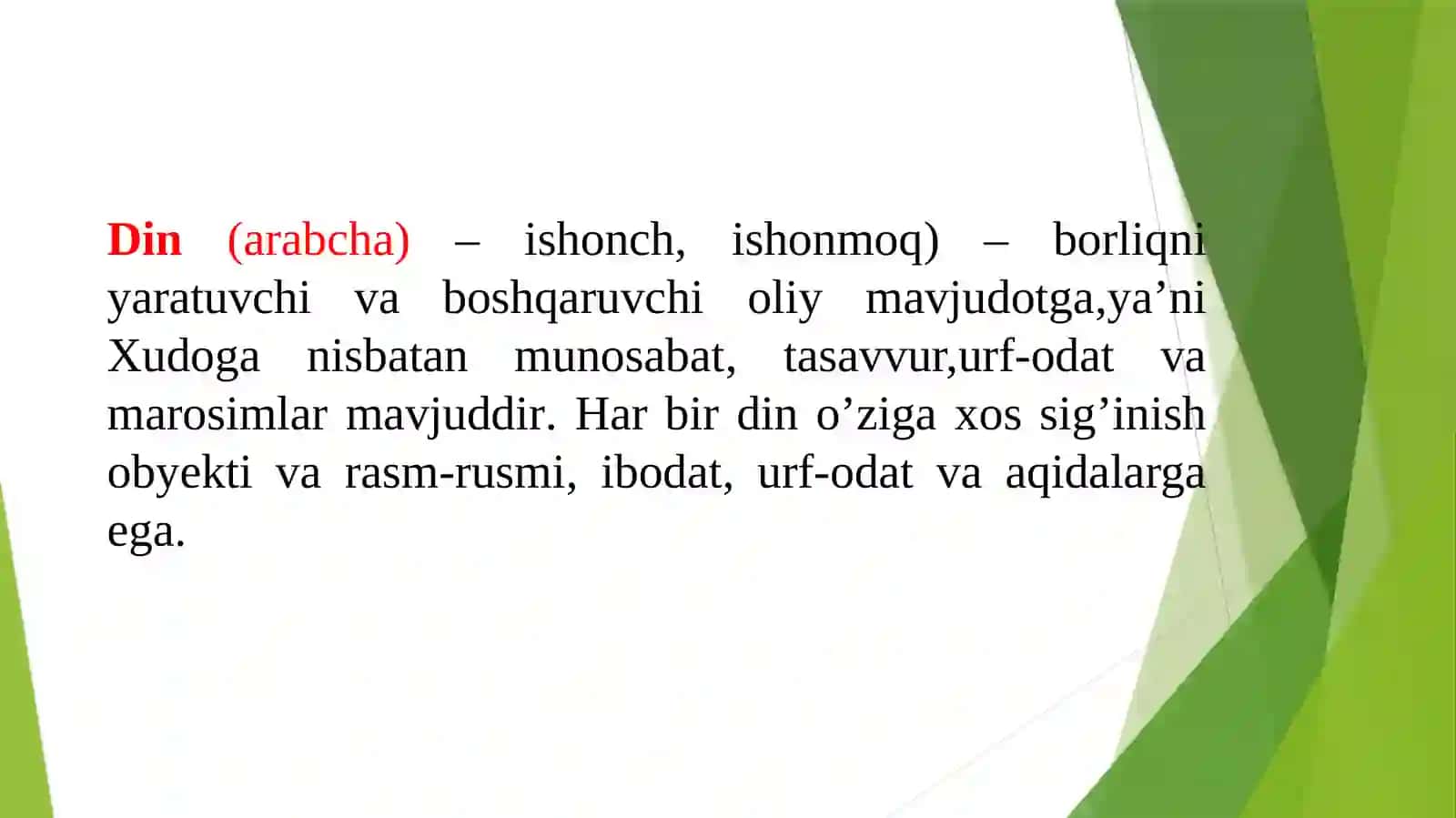 Dinshunoslikfanining predmeti, maqsadi va vazifalari 3