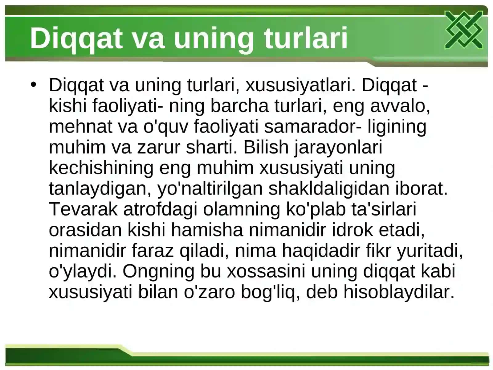 Diqqatning ahamiyati 3