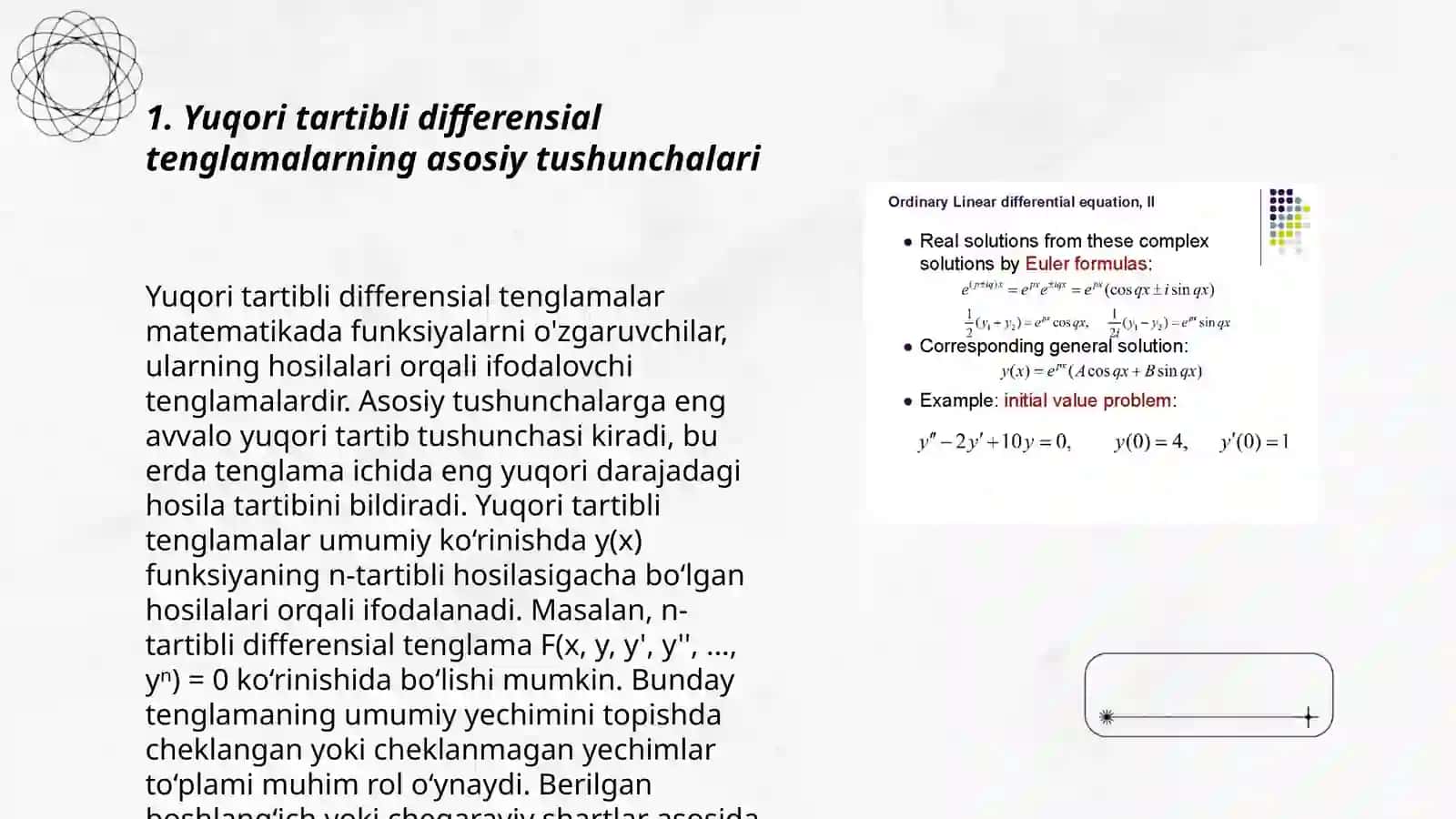 Yuqori tartibli differensial tenglamalar 3