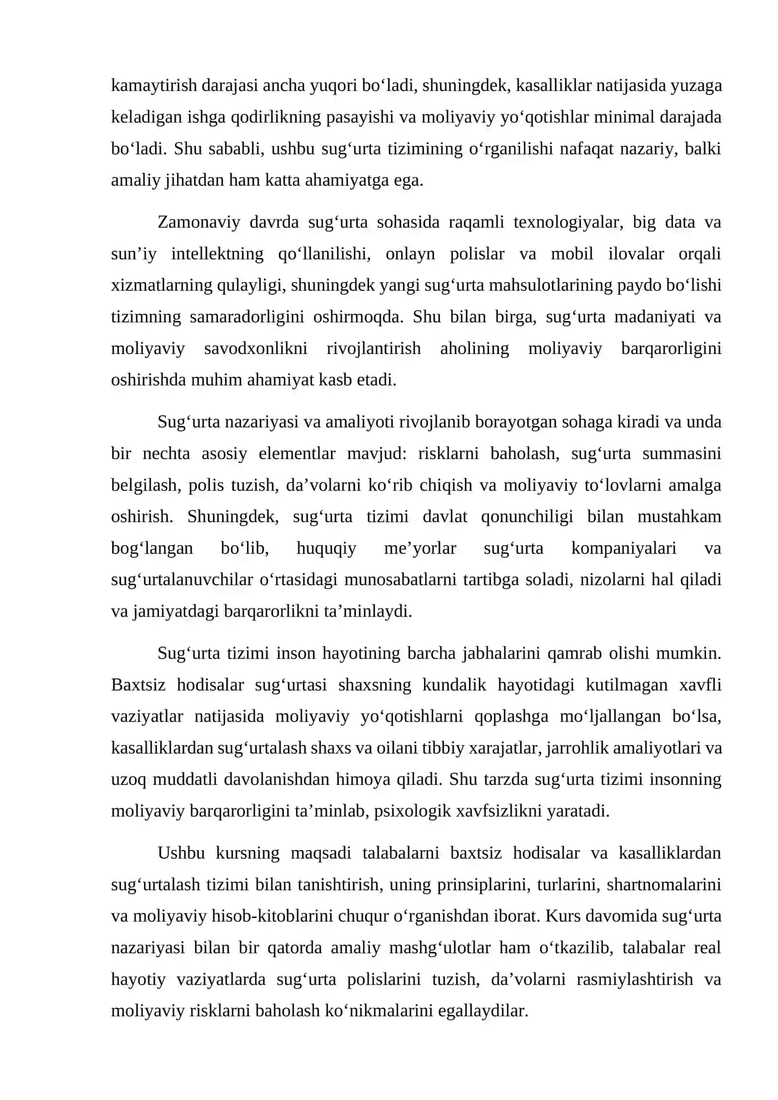 Baxtsiz hodisalar va kasalliklardan sug'urtalash 3