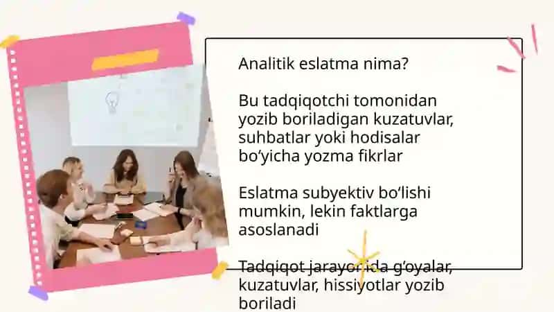 Analitik eslatmalar va diagrammalar 3