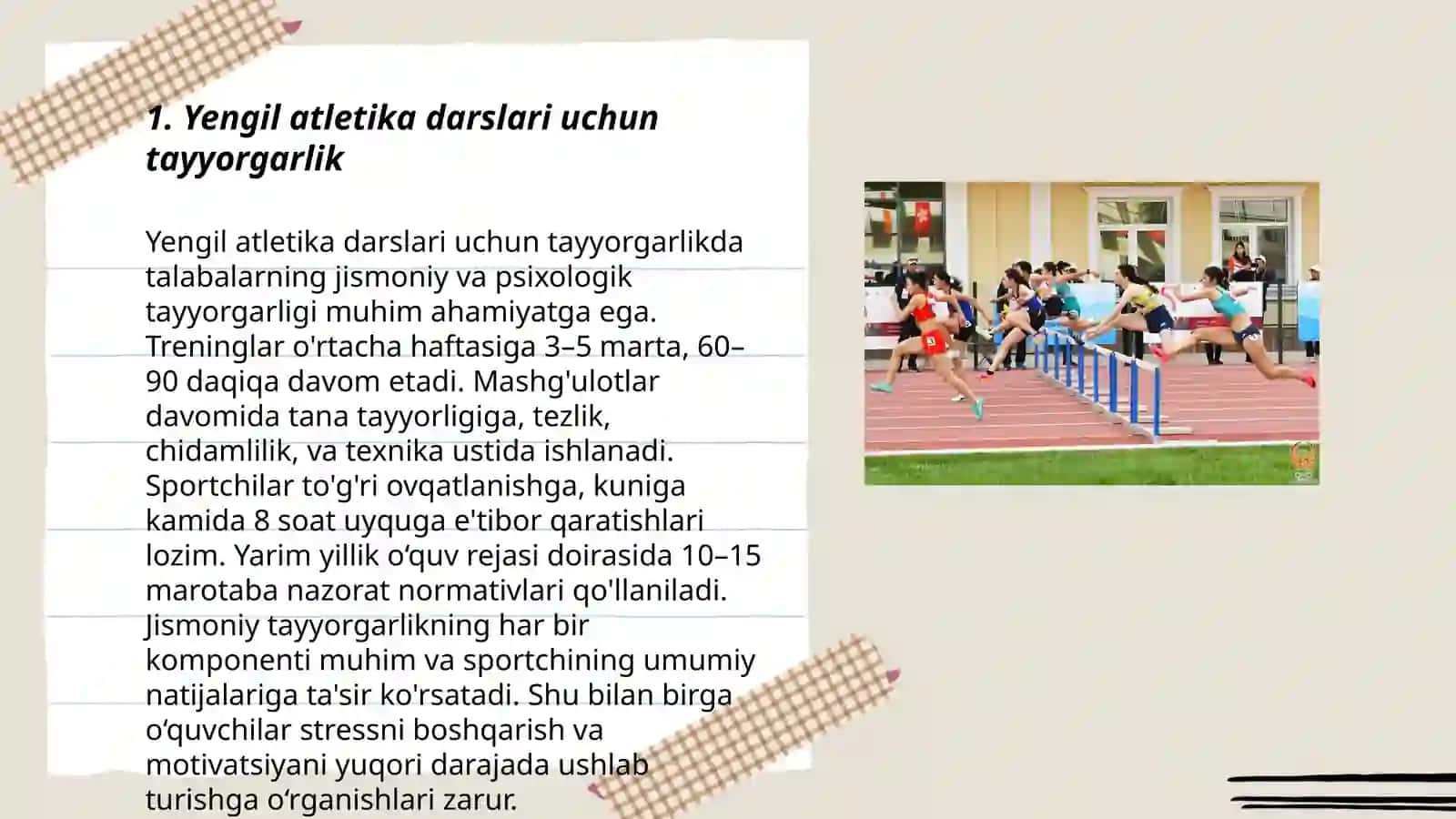 Yengil atletika darslarini tashkil etish usullari 3