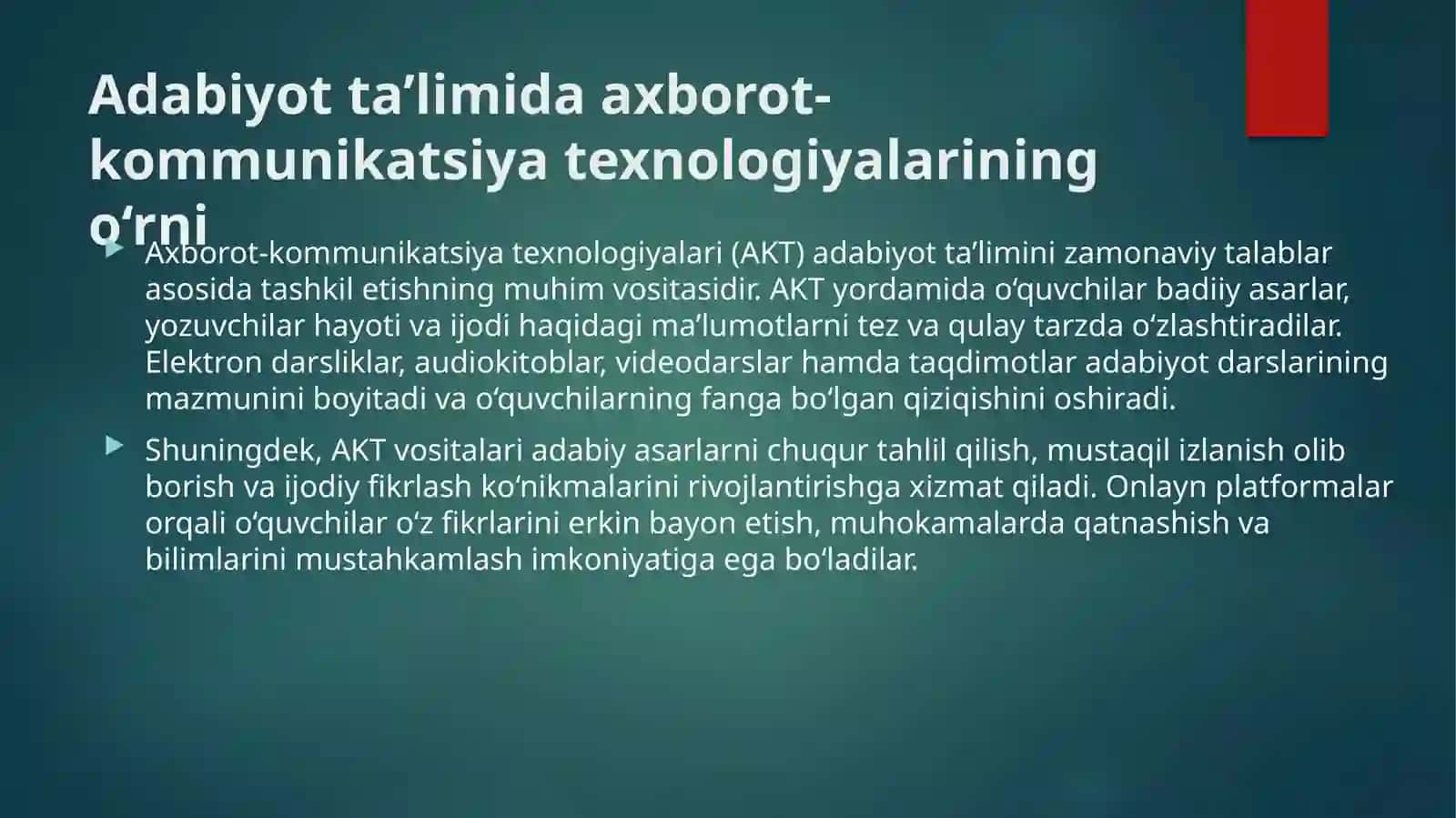 Virtual ta’limning adabiyot o‘qitishi 3