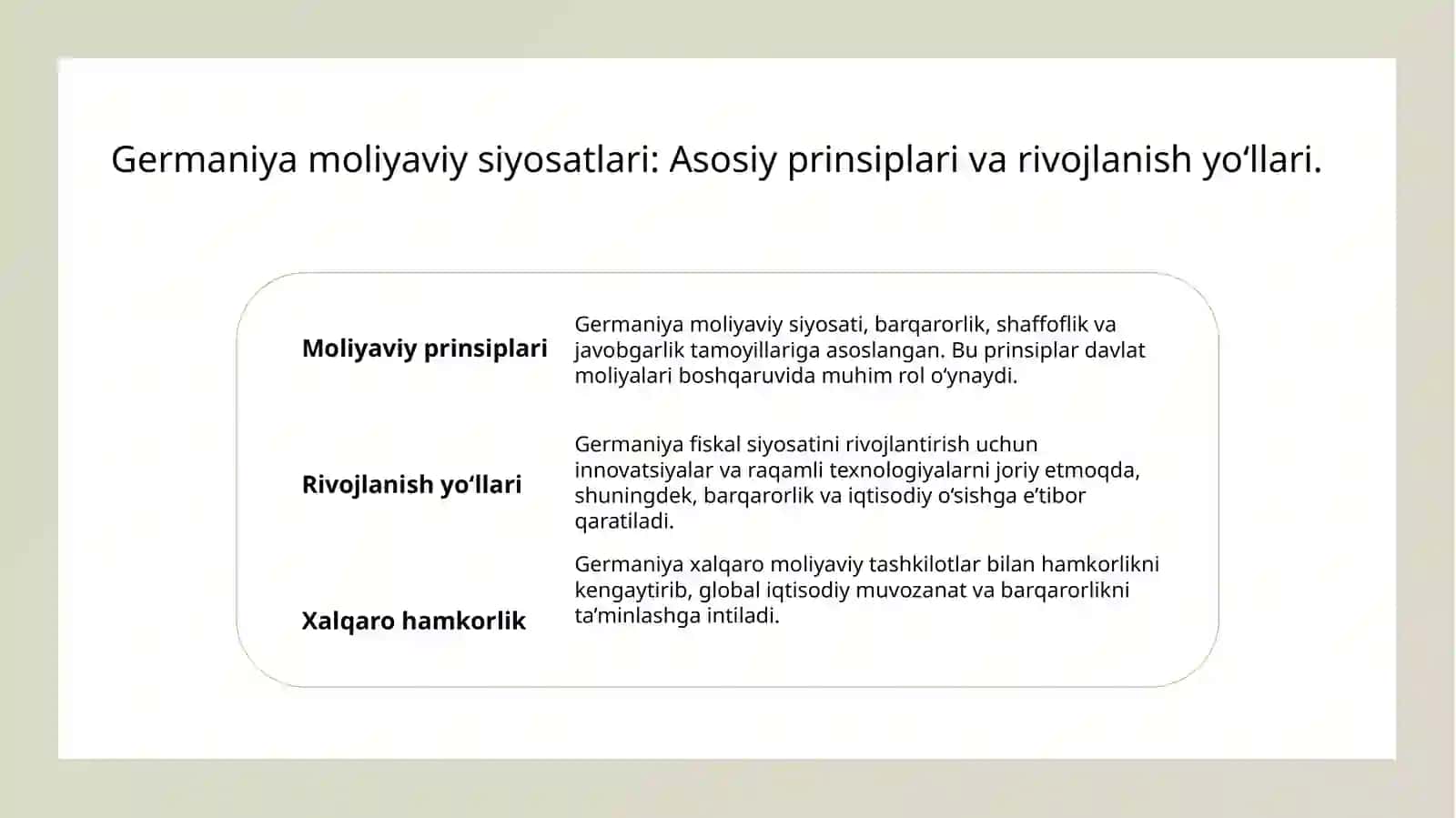 Germaniya gʻaznachilik faoliyati 3