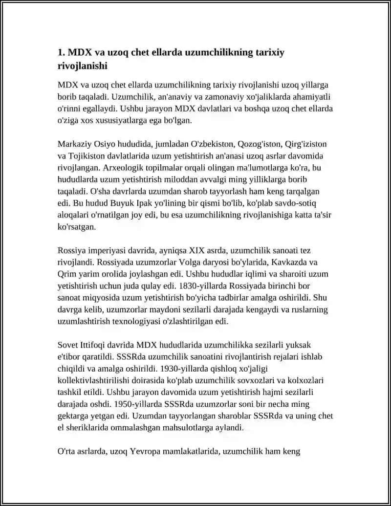 MDX VA UZOQ CHET ELLARDA UZUMCHILIKNI RIVOJLANISHI 3