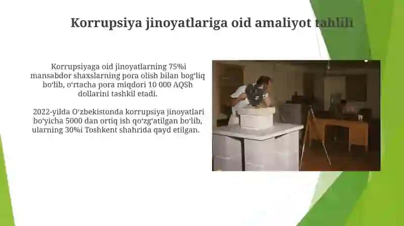 Korrupsiya Jinoyati bilan bog‘liq huquqiy muammolar yuzasidan mini-tadqiqot 3