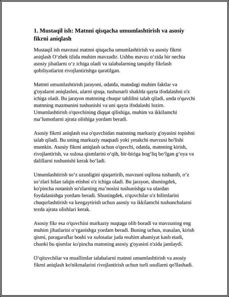 SHULARDAN 2 TASIGA MUSTAQIL ISH KERAK 3