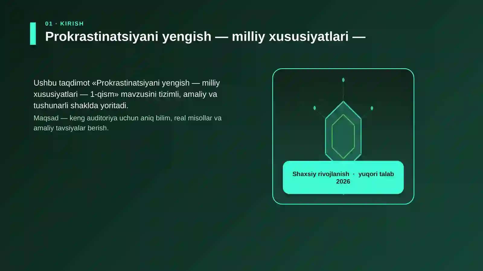 Prokrastinatsiyani yengish — milliy xususiyatlari — 1-qism 3