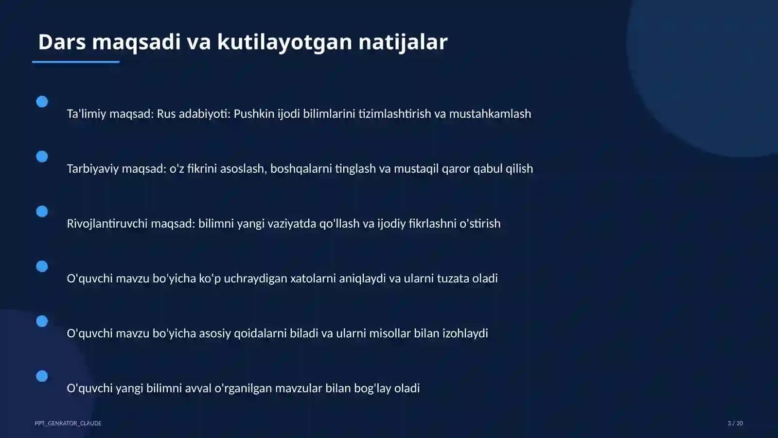 Rus adabiyoti: Pushkin ijodi (9-sinf) 3