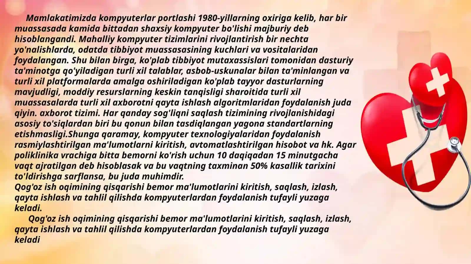 ,,BEMOR’’ AXBOROT TIZIMIDAN FOYDALANISH 3