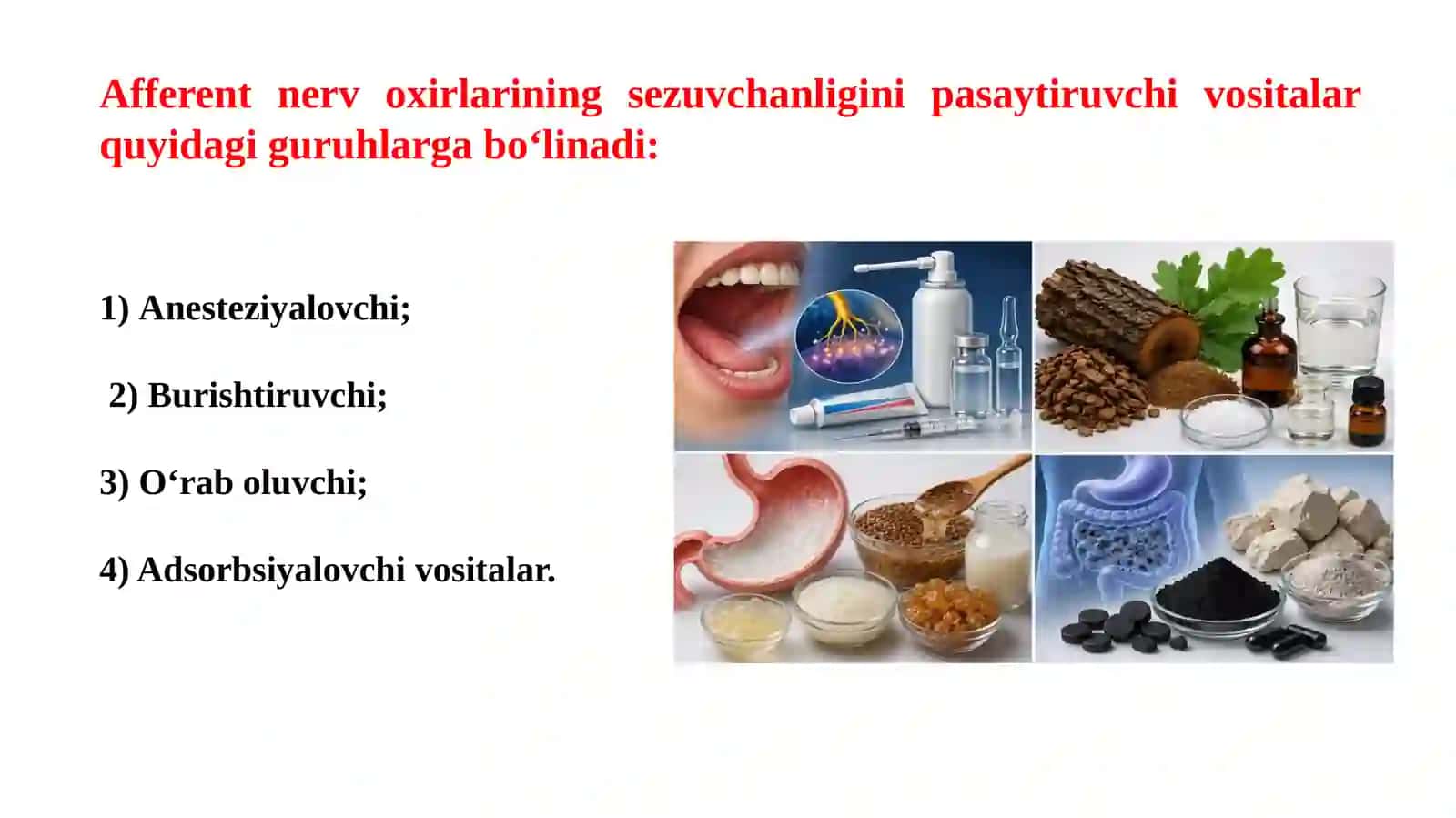 Afferent Nerv Tizimiga Ta'sir Etuvchi Vositalar 3