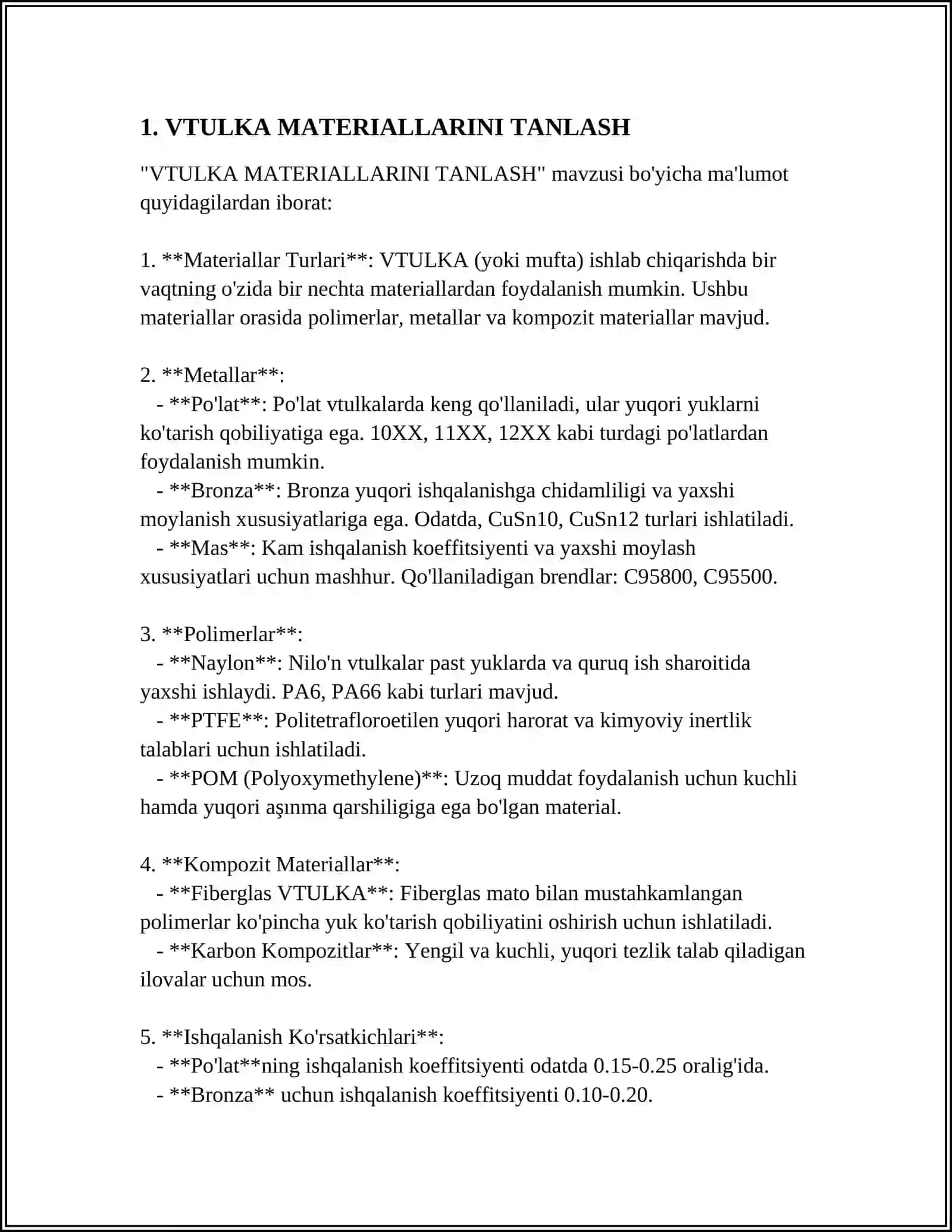 VTULKA DETALINI TAYYORLASH TEXNOLOGIK JARAYONINI TUZISH 3
