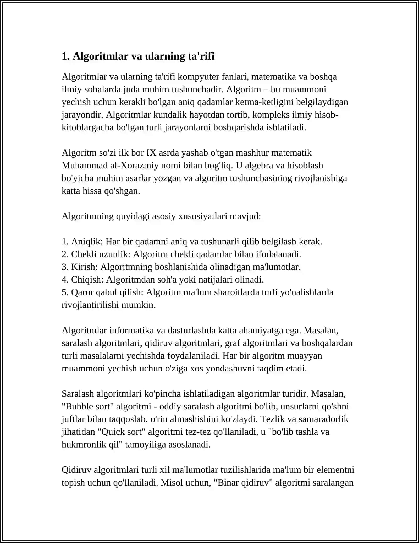 NAZORAT OSTIDA OʻQITISH ASOSLARI ALGORITMILARI VA ULARNING QOʻLLANILISHI 3