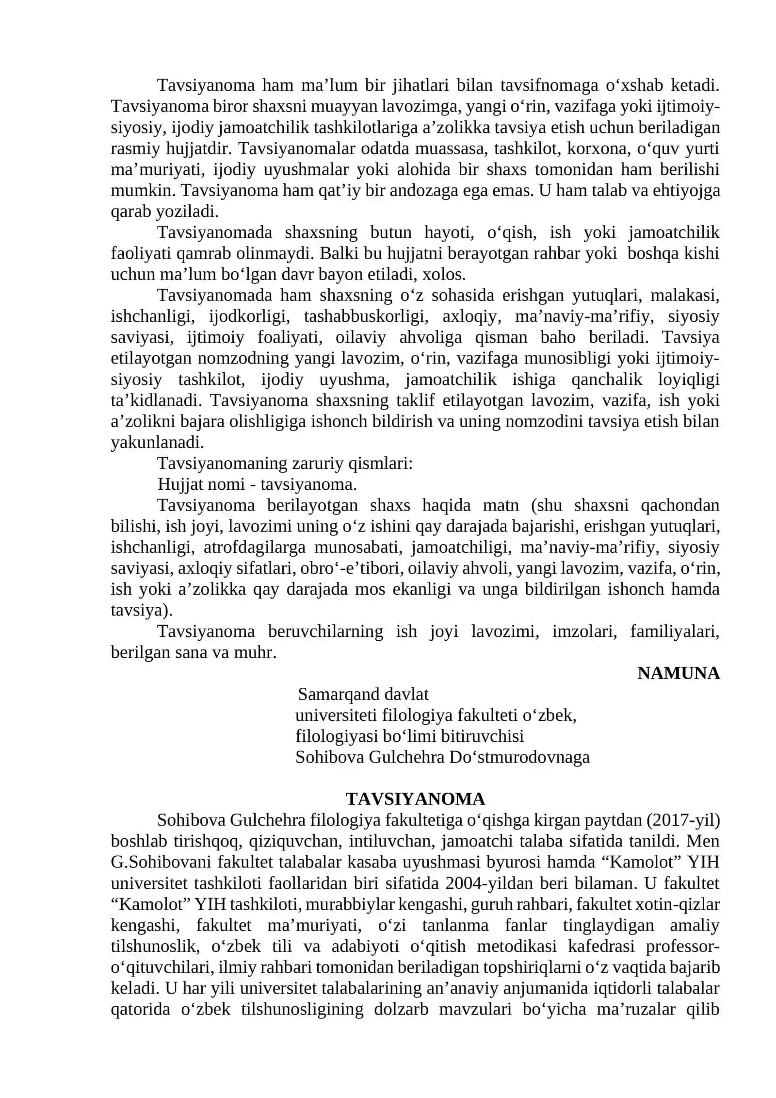 TAVSIFNOMANING TURLARI VA ZARURIY QISMLARI 3