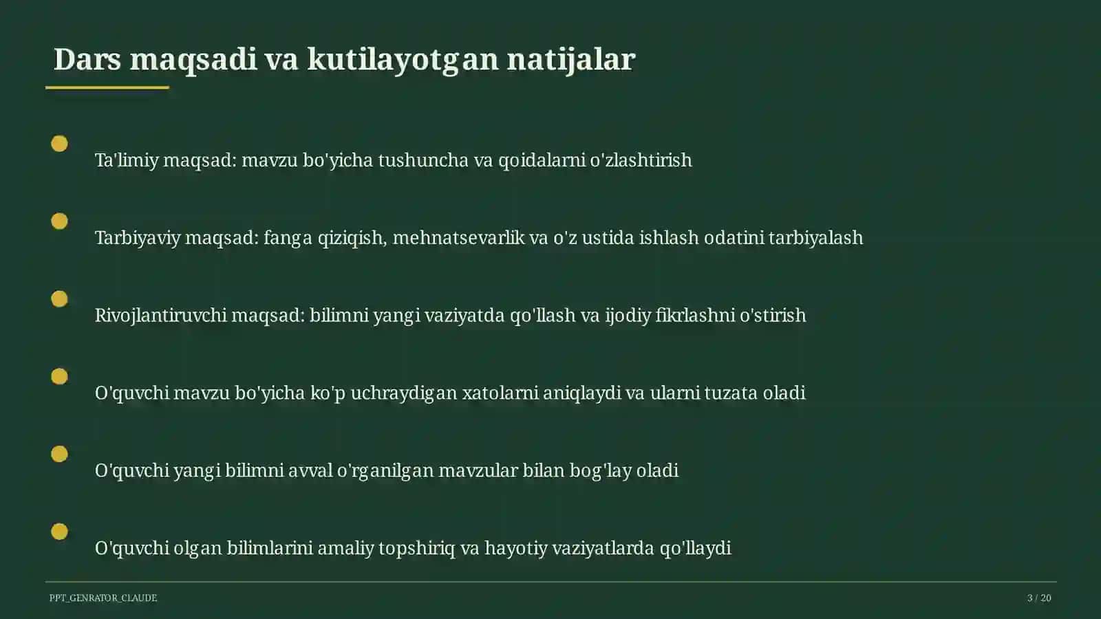 EMaktab sun'iy intellekt yordamchisi va dars konstruktori: o'qituvchi vaqtini tejash 3