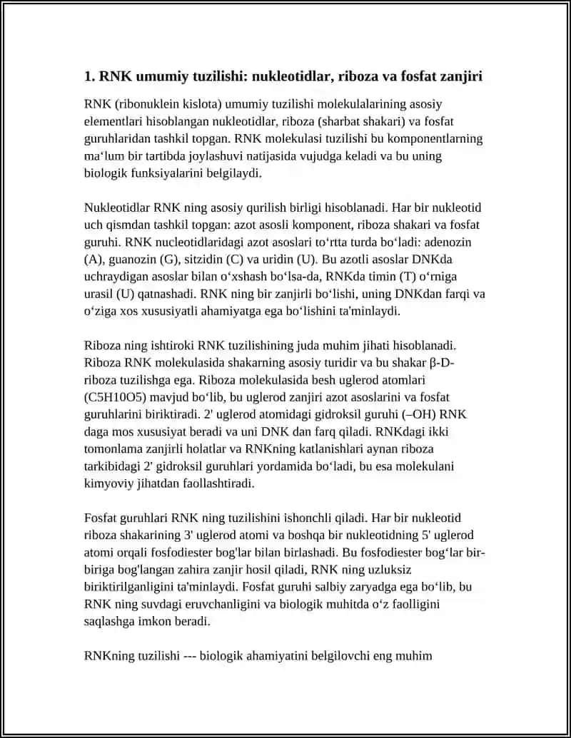RNK NING TUZILISHI VA BIOLOGIK AHAMIYATI 3
