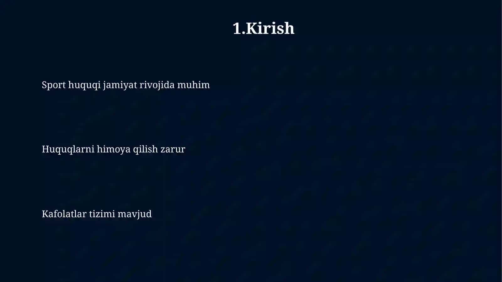 Sport huquqining kafolatlari 3