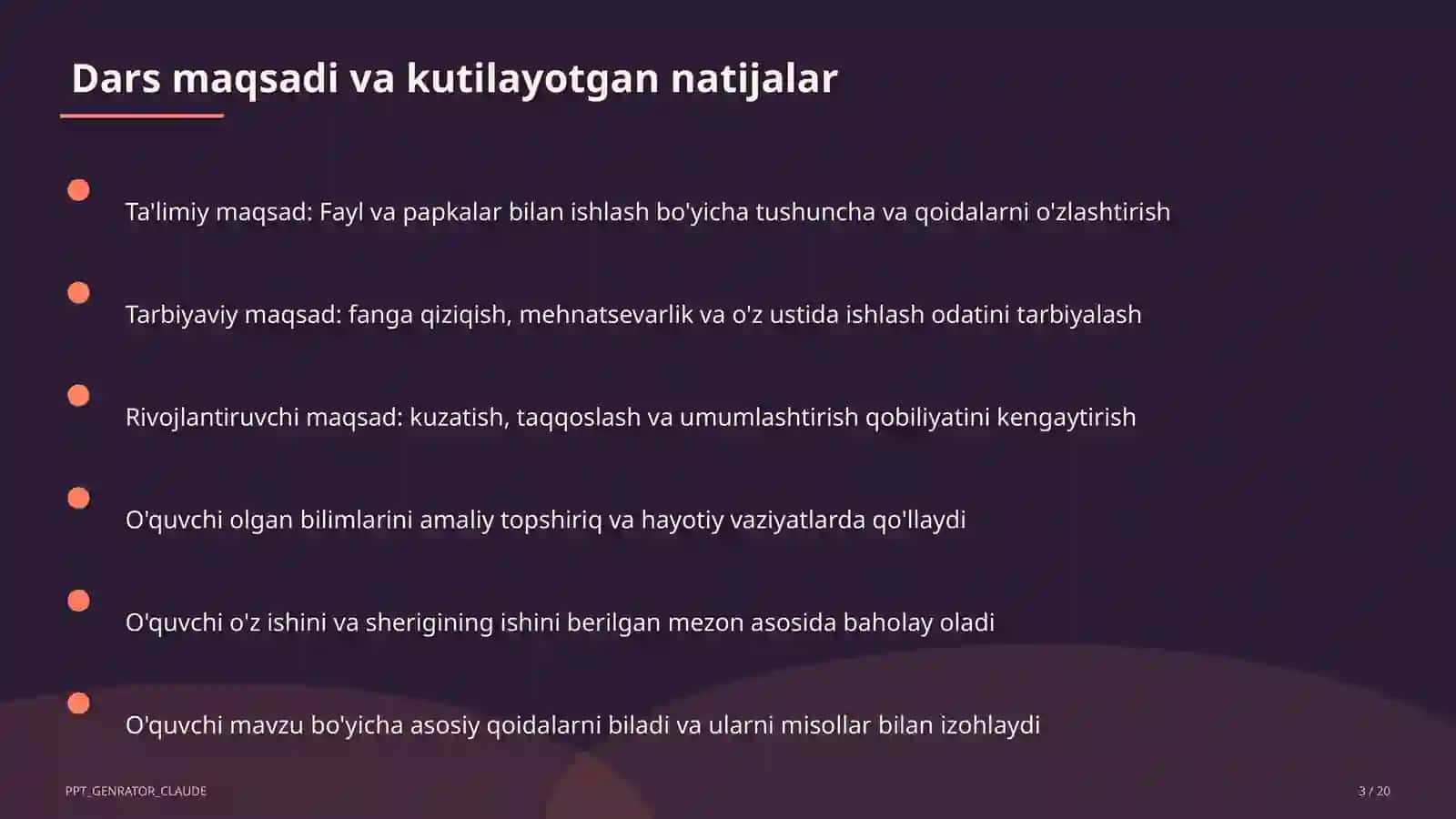 Fayl va papkalar bilan ishlash (5-sinf) 3