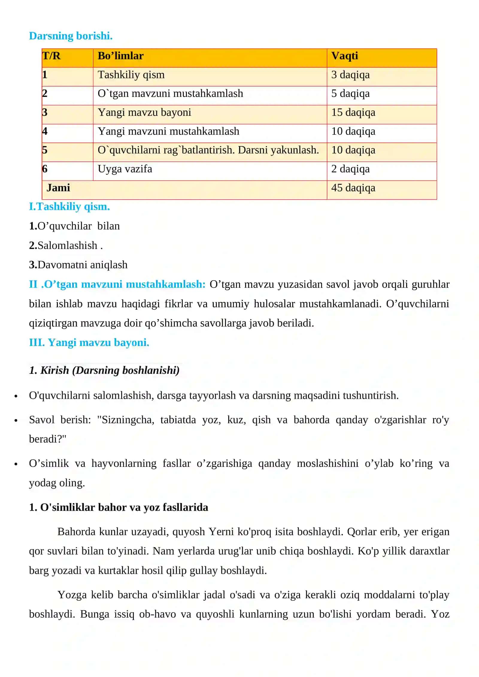 O'simliklar va hayvonlarning mavsumga bog'liqligi 3