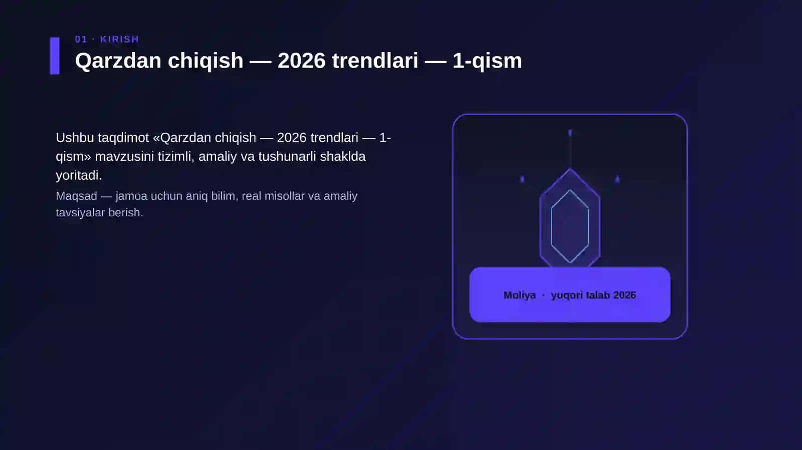 Qarzdan chiqish — 2026 trendlari — 1-qism 3