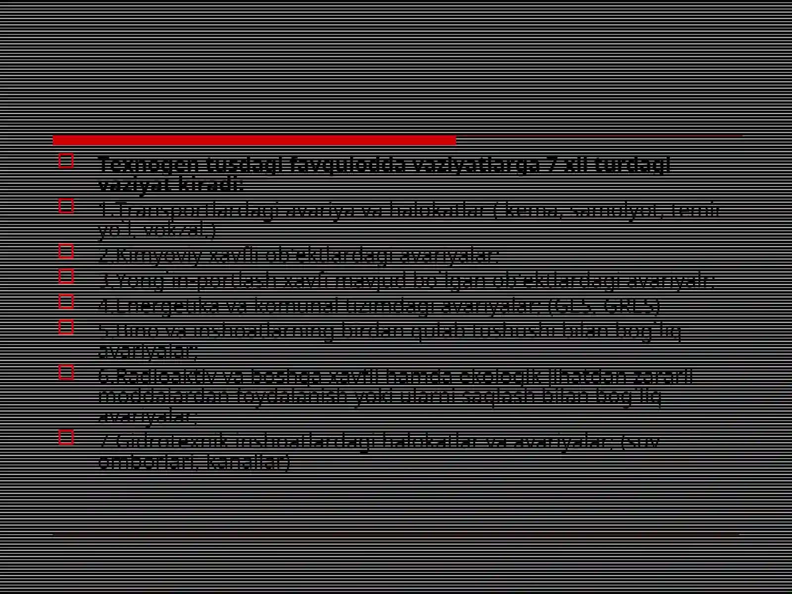 Aholini va hududlarni texnogen xususiyatli favqulodda vaziyatlardan muhofaza qilish 3