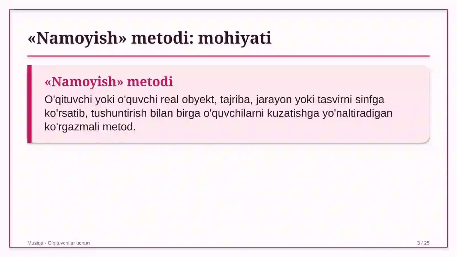 musiqa darslarida namoyish metodidan foydalanish 8536 3