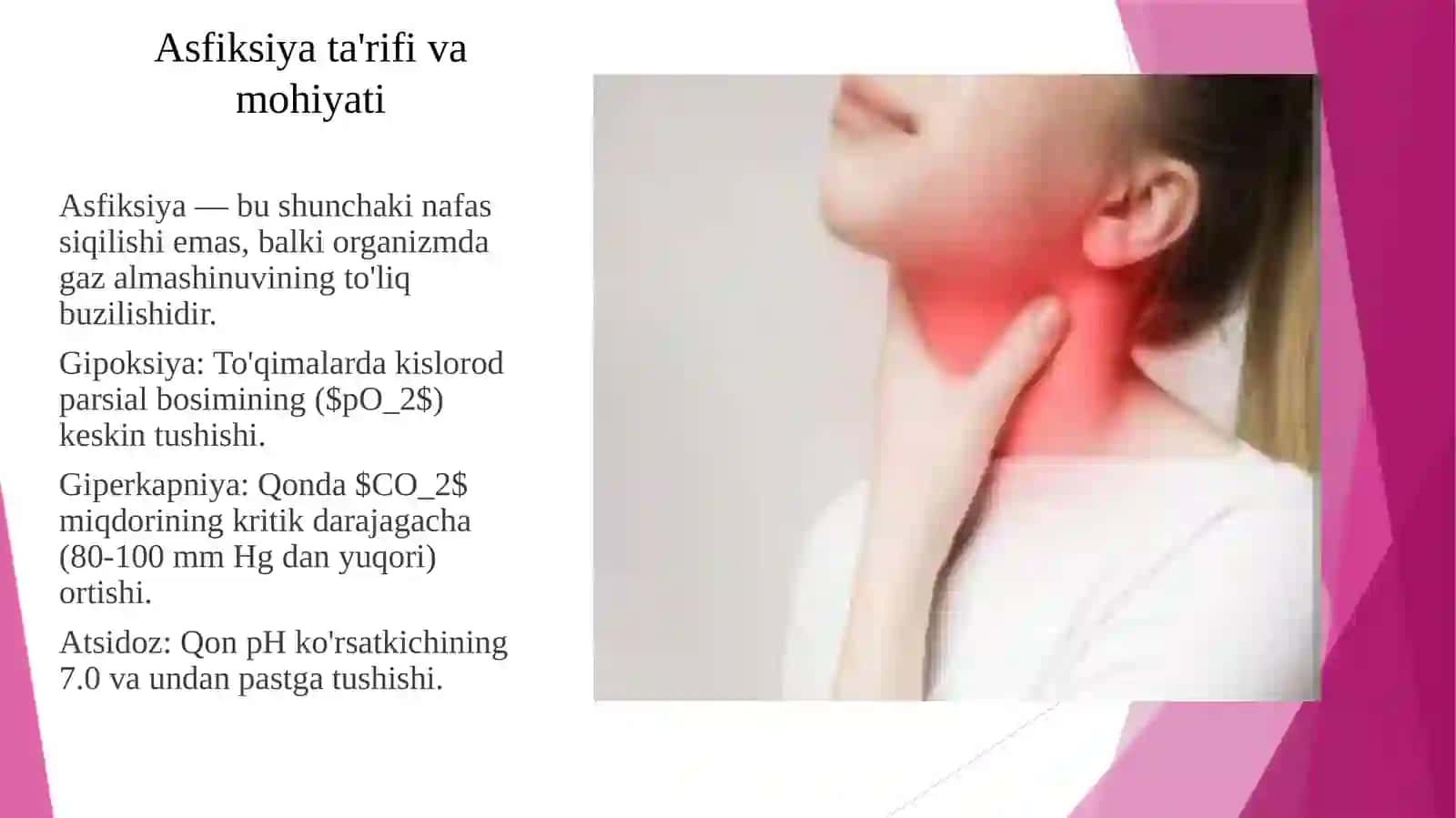 Asfiksiyaning patologik jarayon rivojlanishi 3