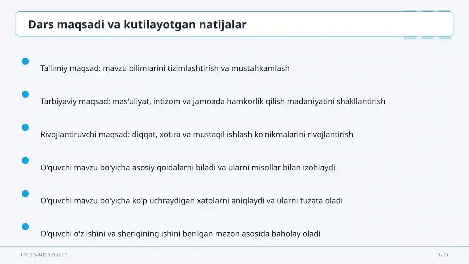Diagramma va jadvallar bilan ishlash (4-sinf) 3
