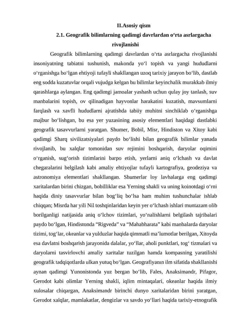 Geografik bilimlarning rivojlanish tarixi 3