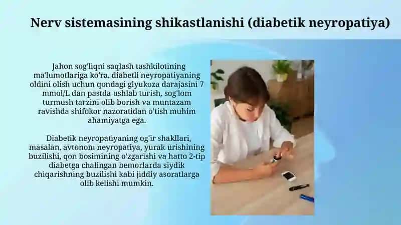 Qandli diabetning kechki asoratlari 3
