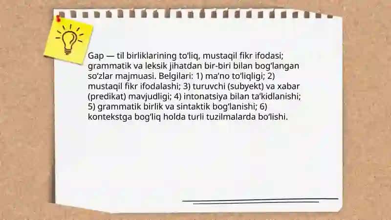 Gap va ularning tasnifi 3