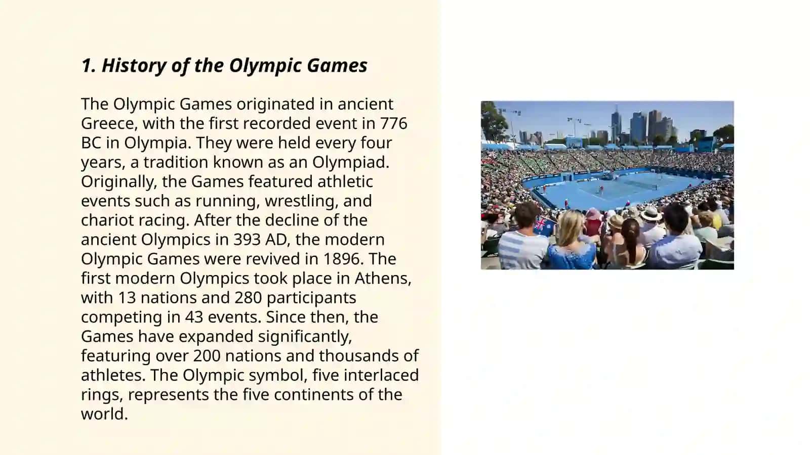 Tog' yillari tarixi (History of the Olympic Games) 3