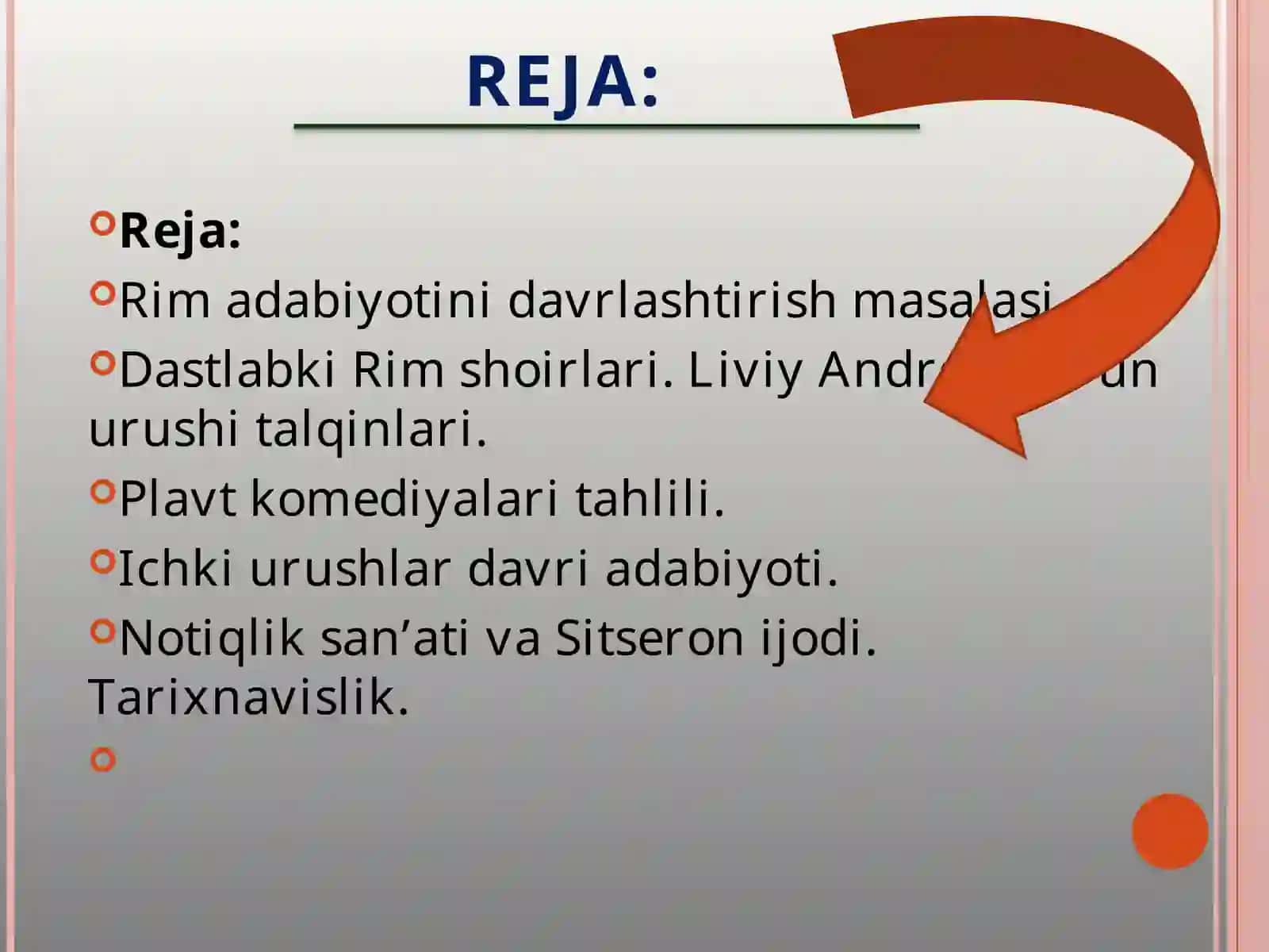 Qadimgi Rim adabiyotining taraqqiyot bosqichlari 3