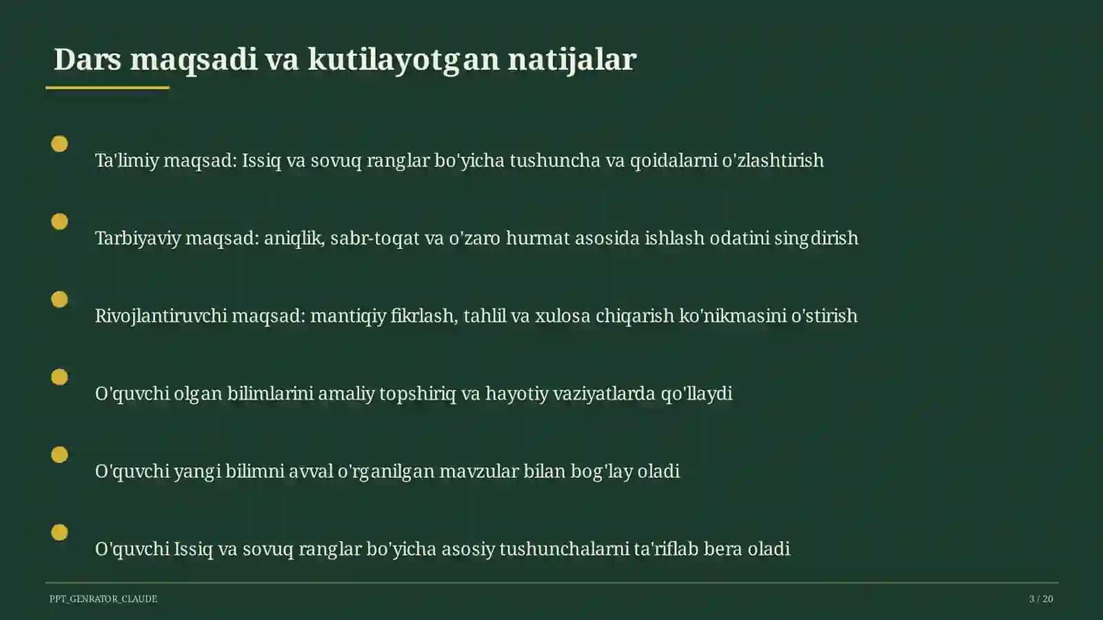 Issiq va sovuq ranglar (2-sinf) 3