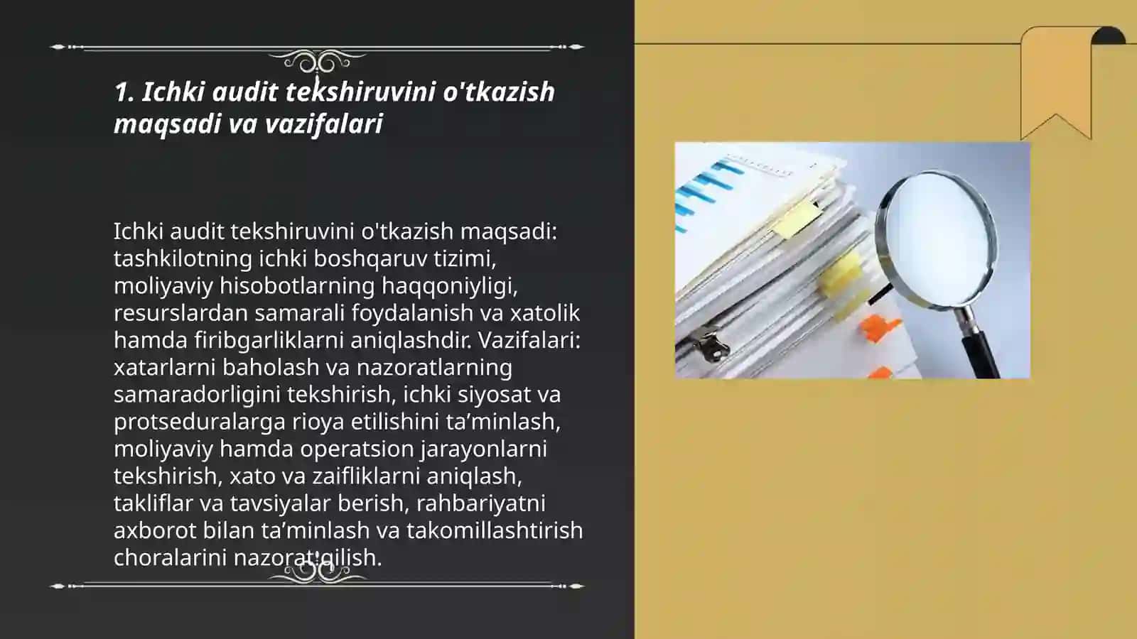 Ichki audit tekshiruvini o'tqizish tartibi 3