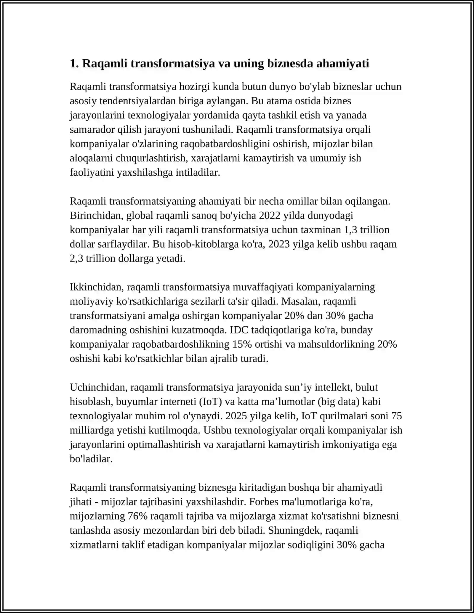 RAQAMLI IQTISODIYOTDA BIZNESNI BOSHQARISHNING XUSUSIYATLARI. MOBIL TEXNOLOGIYALAR 3